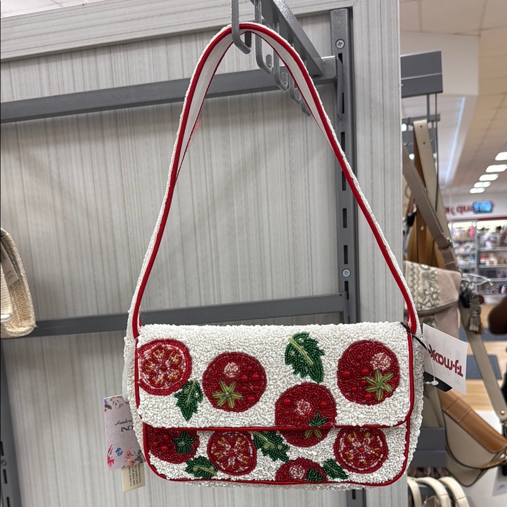 Viral Tomato beaded Shoulder Bag